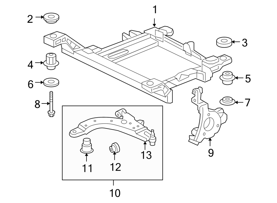 Chevrolet Impala Engine Cradle (Front). 3.6 liter - 22950171 | Jim