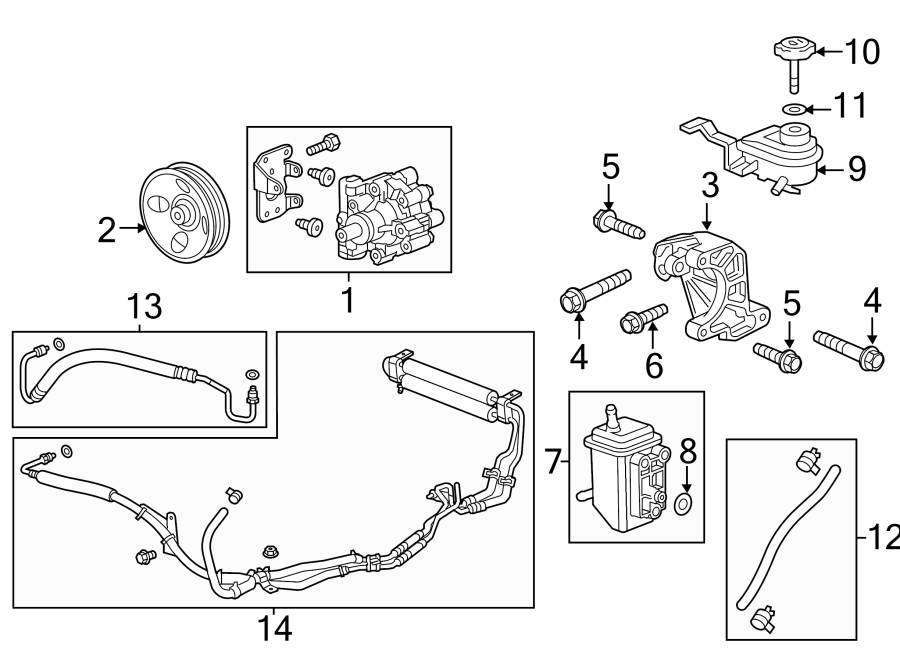 GMC Terrain Power Steering Reservoir Hose 22814770 Jim Tubman